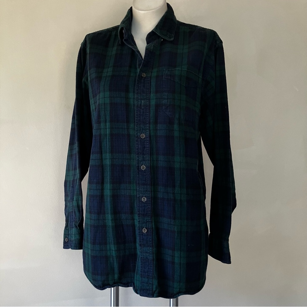 L.L. Bean | Vintage Tall Cotton Plaid Button Down Shirt